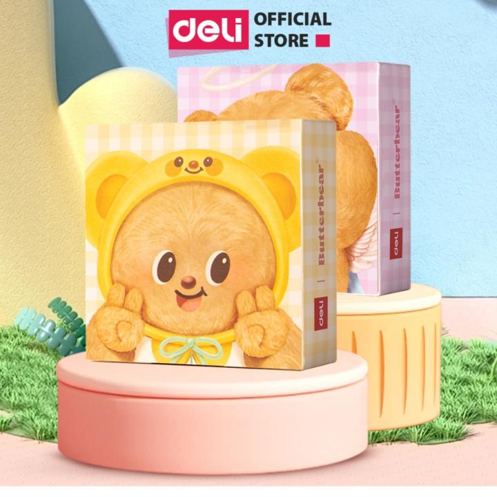 Giấy Note BUTTER BEAR Deli 249 Trang Giấy Ghi Chú Giấy Nhớ Họa Tiết Dễ Thương Tiện Lợi Cho Học Sinh Ghi Chép - Hình ảnh 2