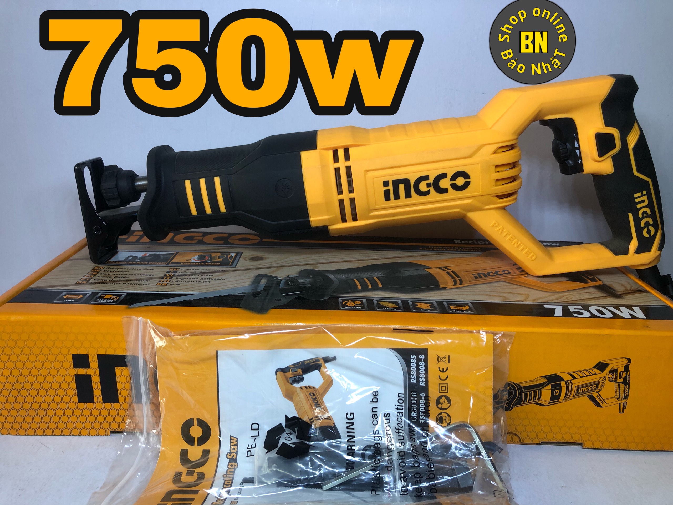 Máy cưa kiếm 750W INGCO RS8008 [Chính Hãng] -SHINSTORE