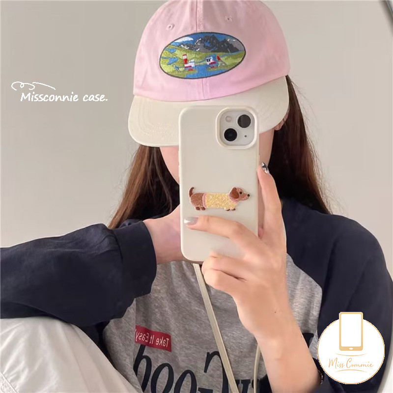 Luxury%20Case%20Compatible%20for%20IPhone%2015%2011%2013%20XR%2016%2014%2012%20Pro%20Max%2016%2015%2014%20Plus%20X%20XS%20Max%20Graffiti%20Cute%20Cartoon%203D%20Embroidered%20Dachshund%20Soft%20Tpu%20Cover%20-%20Image%205