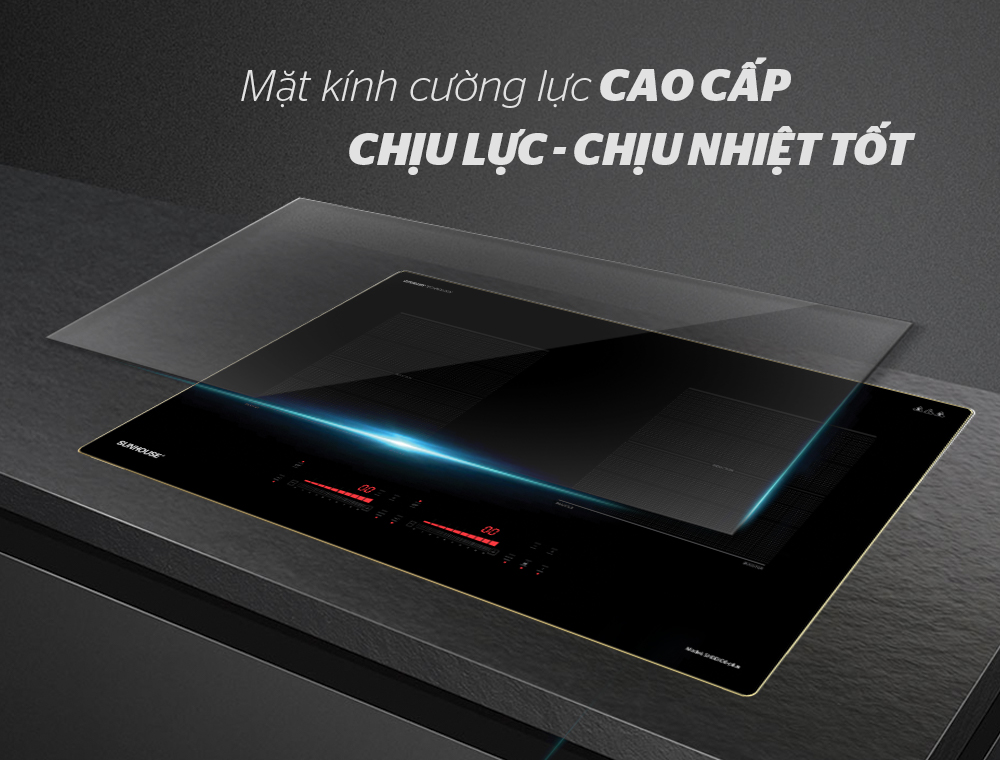 [Trả góp 0%]Bếp Từ Đôi inverter QUALITY SPAIN SUNHOUSE DI08PLUS