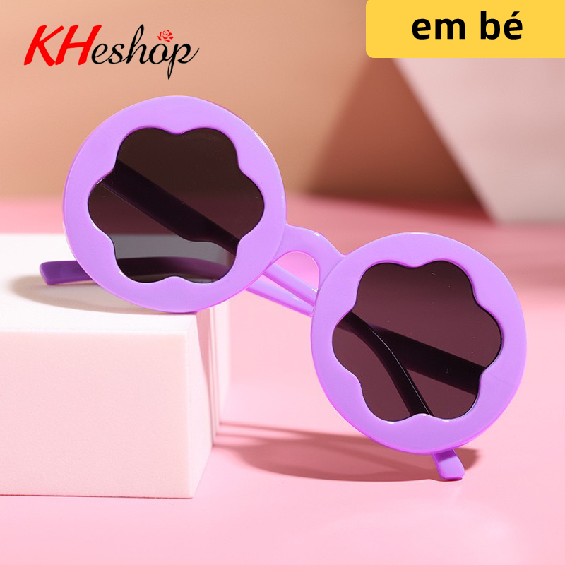 [Hàng xịn]  Kính râm cho bé chống tia UV hình bông hoa, kính mắt thời trang cho bé giá siêu hót mã Y1576 - kheshop