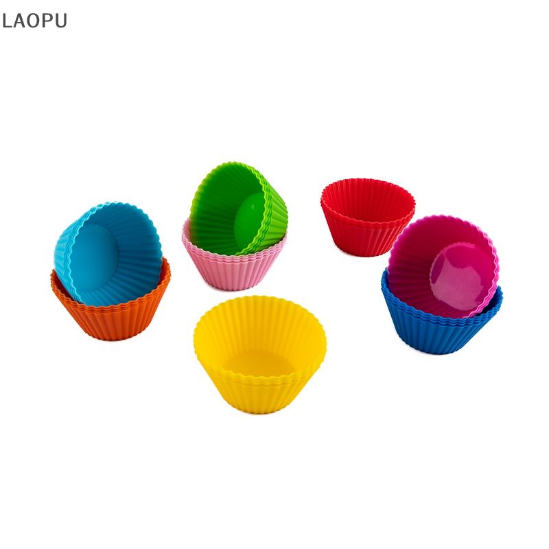 LAOPU 4Pcs Silicone Cake Cup Liner Baking Cup Mold Muffin Round Cakecup Cake Tool