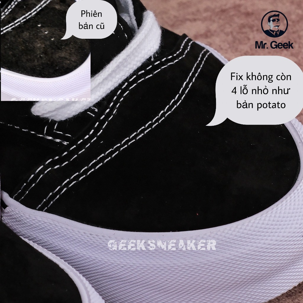[GeekSneaker] Giày Sneaker Cổ Thấp Vans Knu Skool Black White