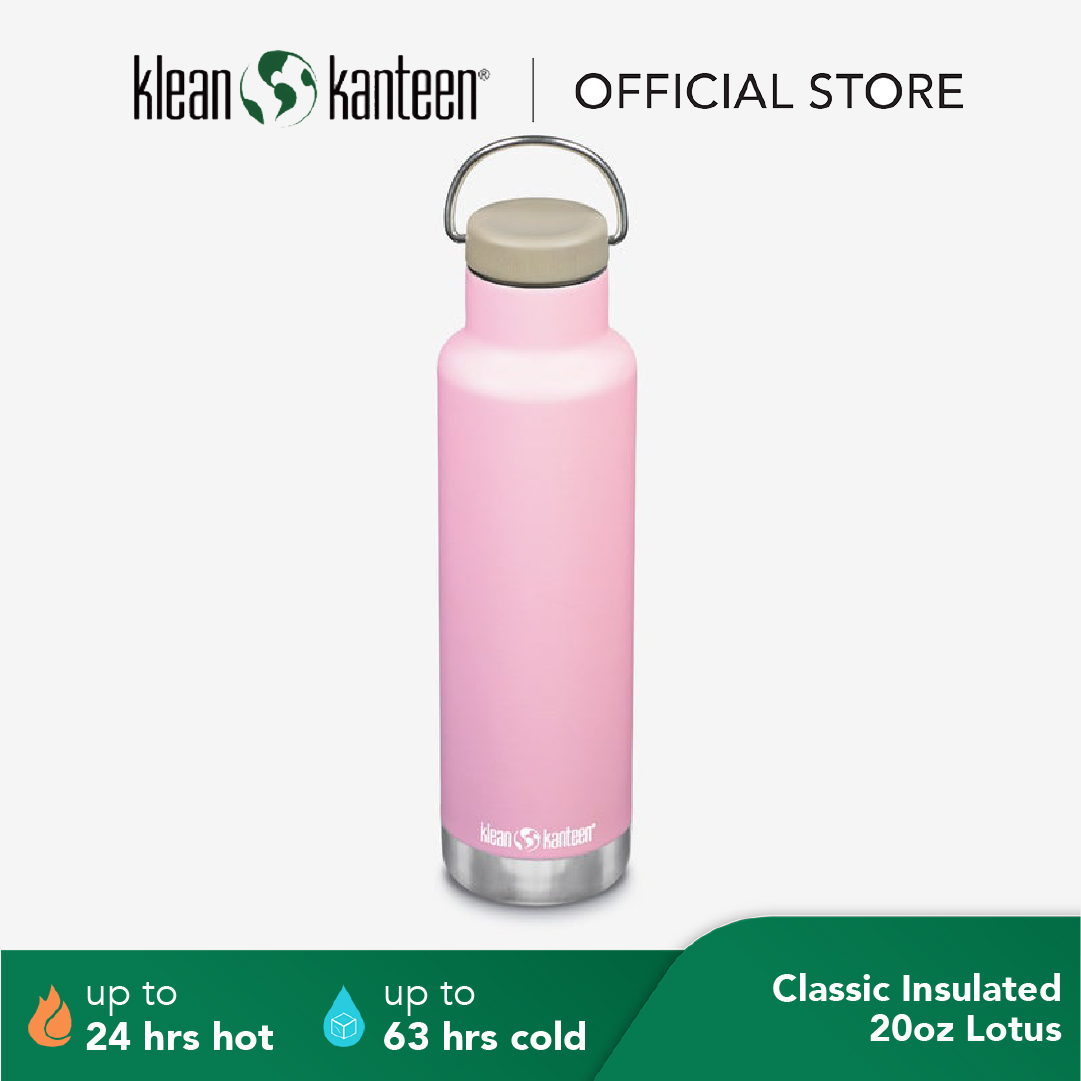 Klean Kanteen Classic Insulated w/ Loop Cap 20oz Lotus, Doublewall