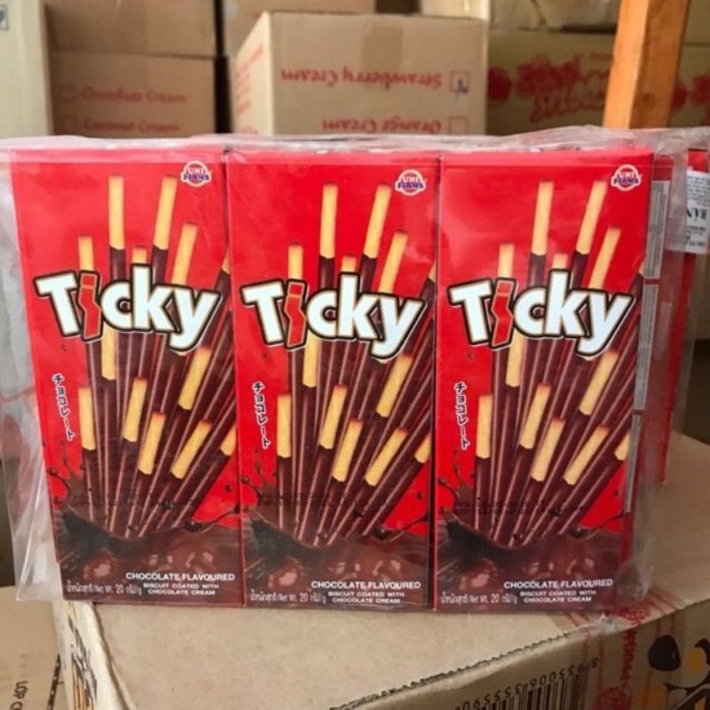 bánh Ticky thái lan 13 hộp (3 vị socola,dâu,sữa)