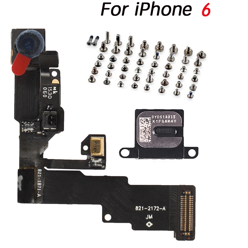 Front Camera Flex For iPhone 6 6P 6S 7 7Plus 8 Plus With Ear Speaker And Full Set Inner Screws Repair Replacement. 