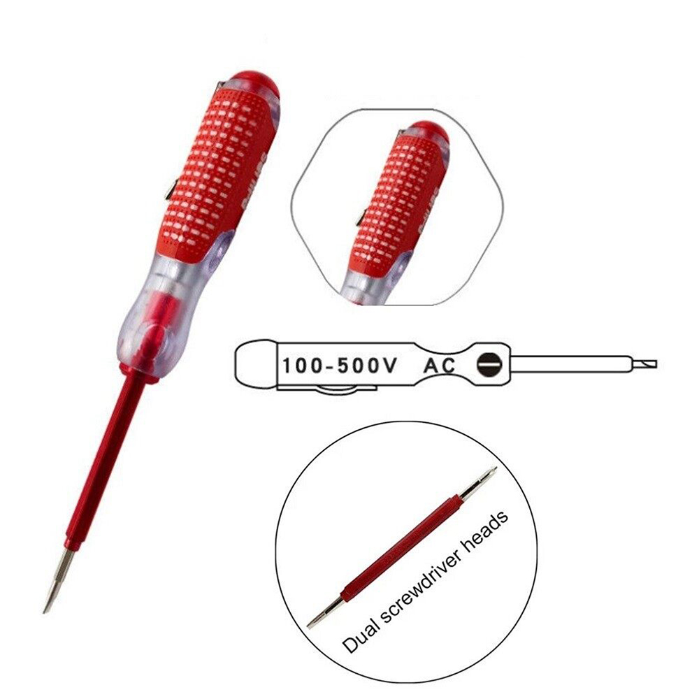 Bút Thử Điện 70-250V Bút Thử Điện Đáp Ứng Điện Áp Cảm Ứng Chống Nước Dụng Cụ Tuốc Nơ Vít Có Đầu Dò Bút Thử Đèn Báo