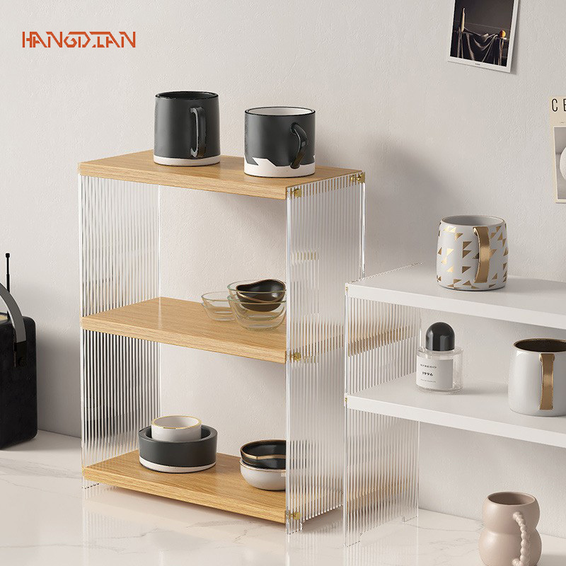 Nordic ins style acrylic water cup holder multi-layer storage rack mug coffee tea cup tea set rack