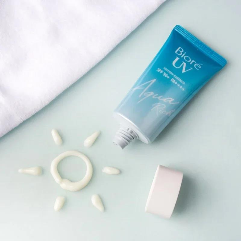 Biore UV Aqua Rich Watery Sunscreen SPF50+ PA++++ Essence Japan Cosmetic Skin Care Sunscreen Cream Gel Lotion for Face Body 50ml. 