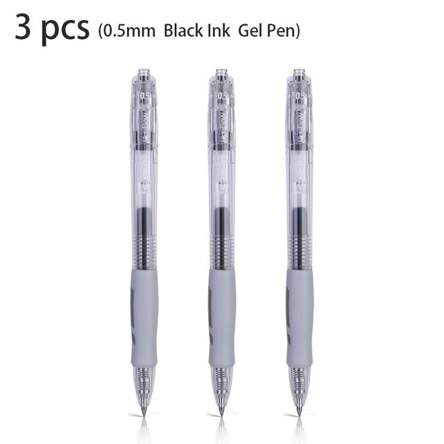 Deli Black Ink 0.5mm Gel Pen Office Signing Student School Supplies For Exam High-quality Stationery Writing
