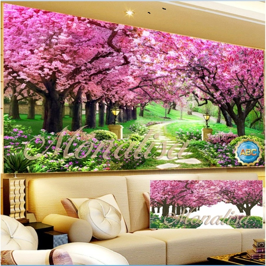 Tranh đính đá Con đường tình yêu 160x75cm