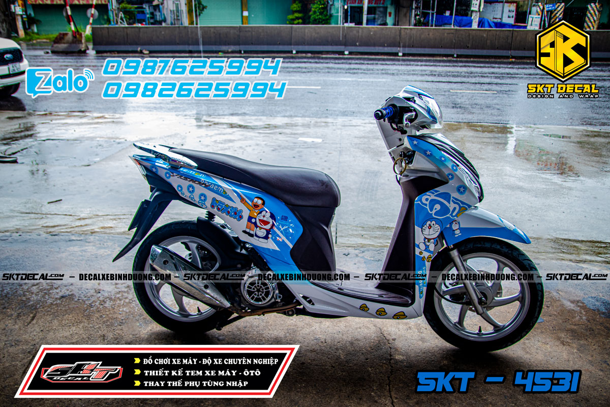 tem trùm vision 2015 xanh trắng doremon 4531