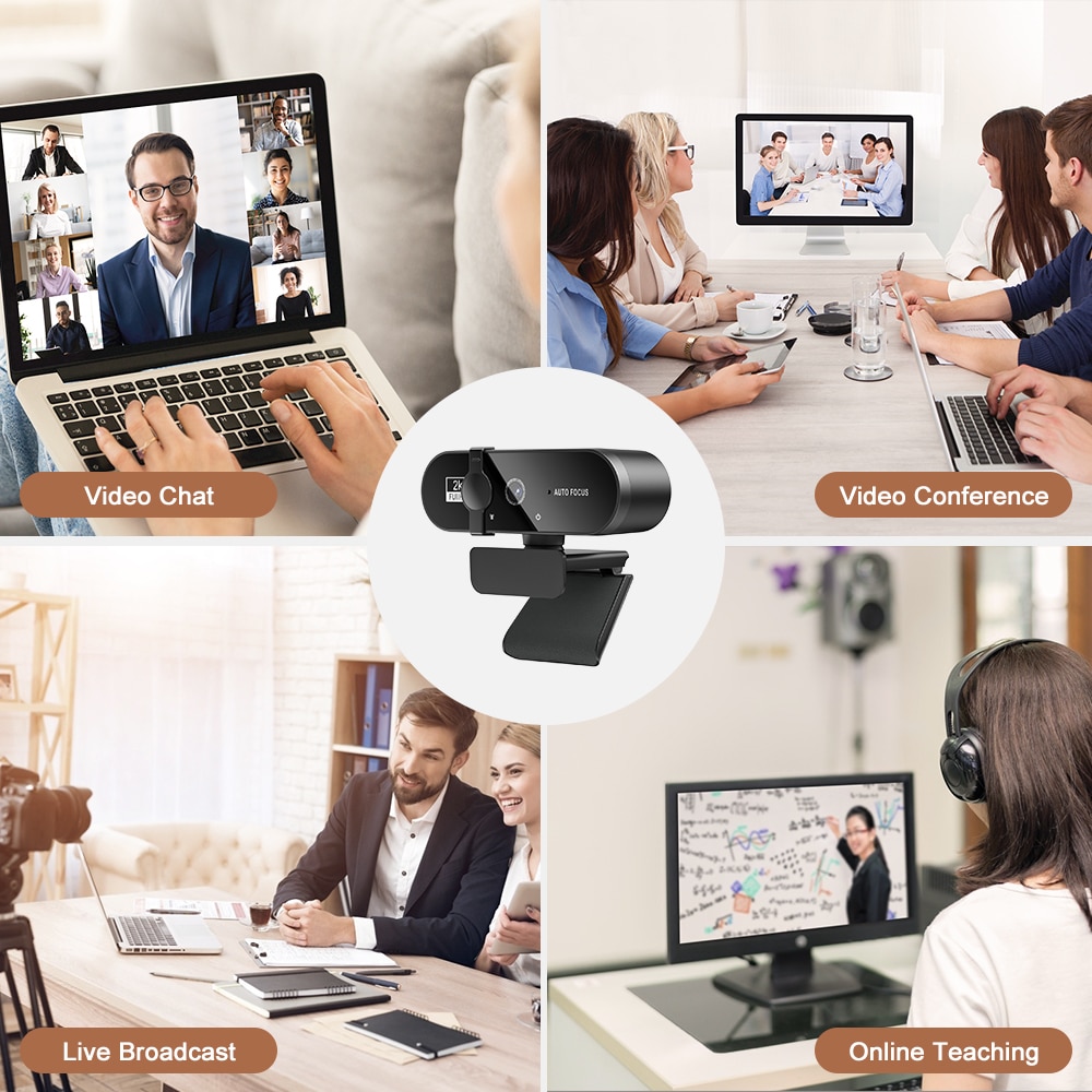 Webcam 4k 2k Web Cam Kỷ Nguyên 1080P Mini 30fps Máy quay USB Full HD Web Cam với chân máy Micro tự động lấy nét Webcam cho PC Mac máy tính xách tay