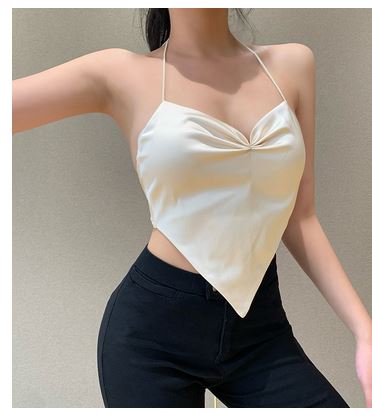 Áo Yếm Nữ ❤️ Áo 2 Dây❤️ Vải Lụa Hở Lưng Buộc Nơ