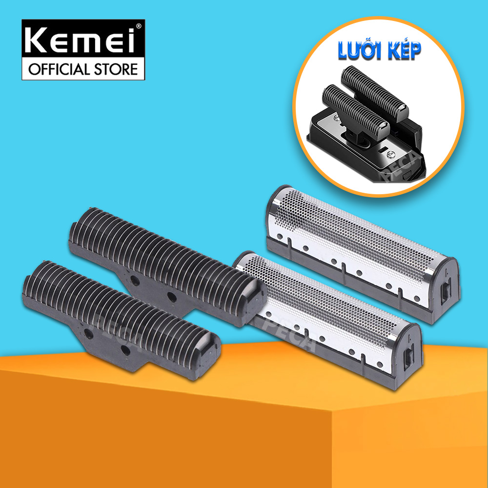 Bộ lưỡi máy cạo râu thay thế cho các dòng cạo râu Kemei KM-1102, KM-1102H, dễ tháo lắp