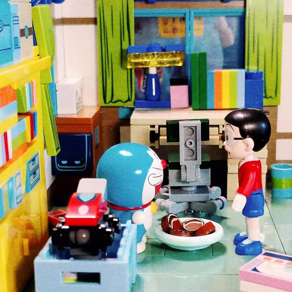 利Bộ Đồ Chơi Lắp Ráp Mô Hình Doraemon Sáng Tạo Cho Bé