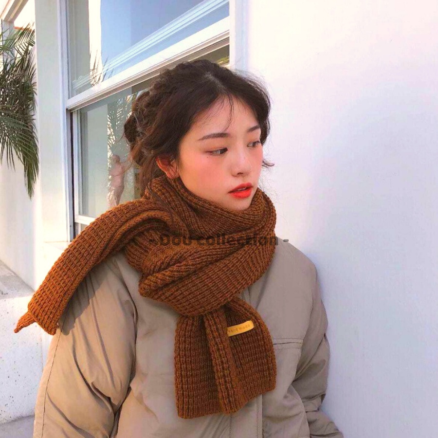 Khăn choàng cổ len cao cấp giữ ấm mùa đông - 40x180cm - handmade - mã ln004