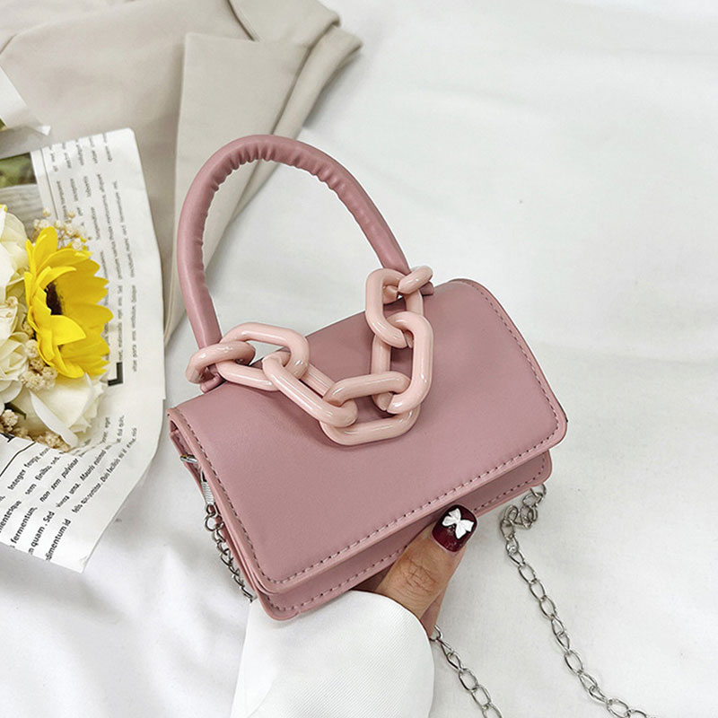 Movi Katie Multi-color Mini Women Crossbody Bags Shoulder Bags with Acrylic Chain Portable Girls Handbag Sling Bag