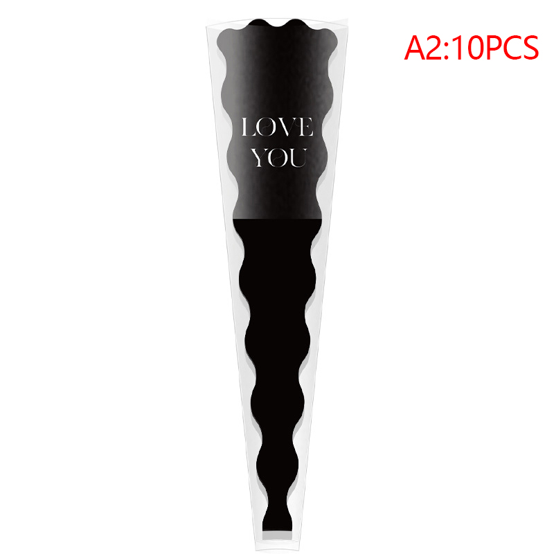 10pcs Single Rose Sleeves Flower Wrapping Bag Bouquet Packaging Bags Clear Cellophane Floral Wrappers For Valentine S Day