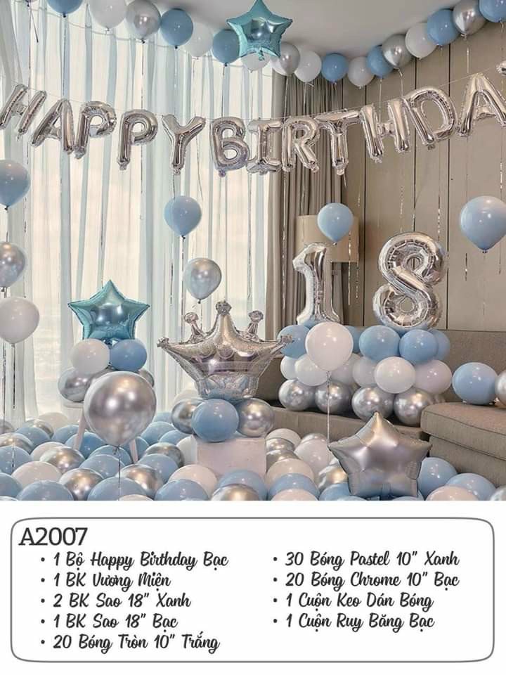 set trang trí sinh nhật đẹp