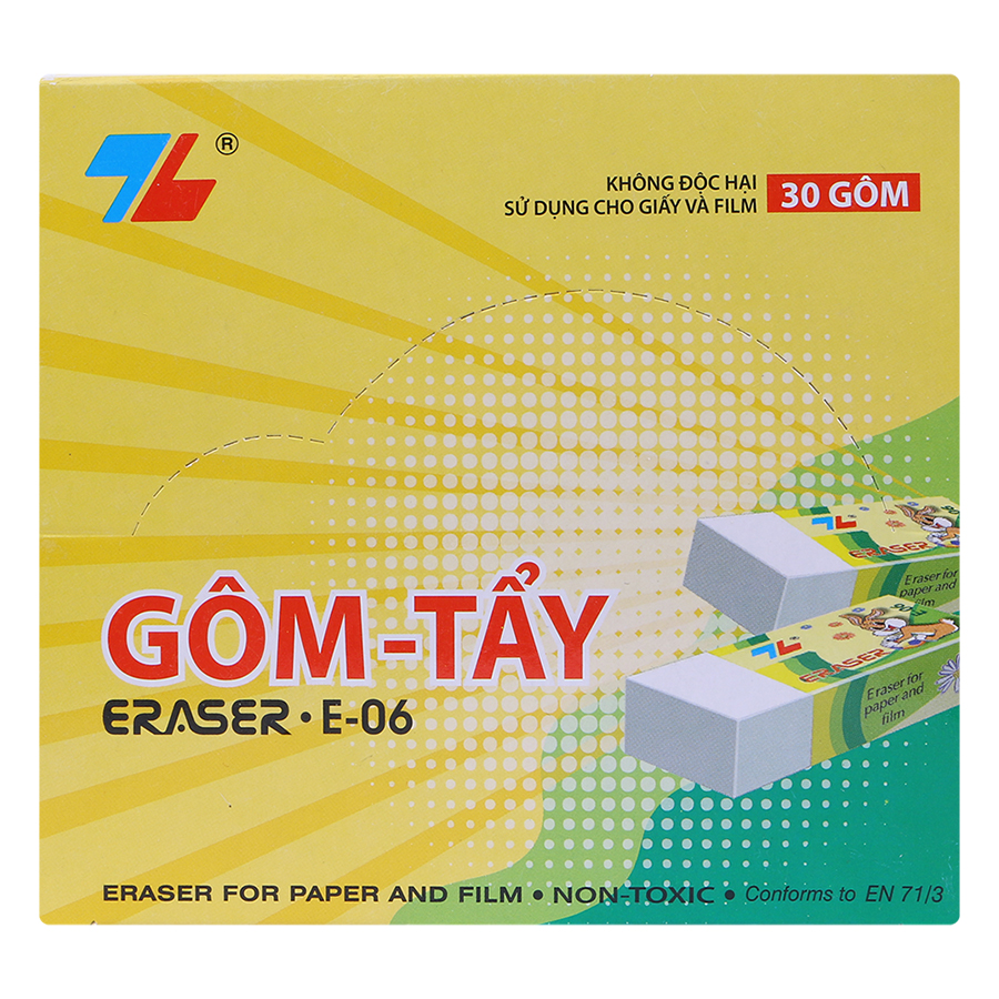 Gôm tẩy Thiên Long E-06