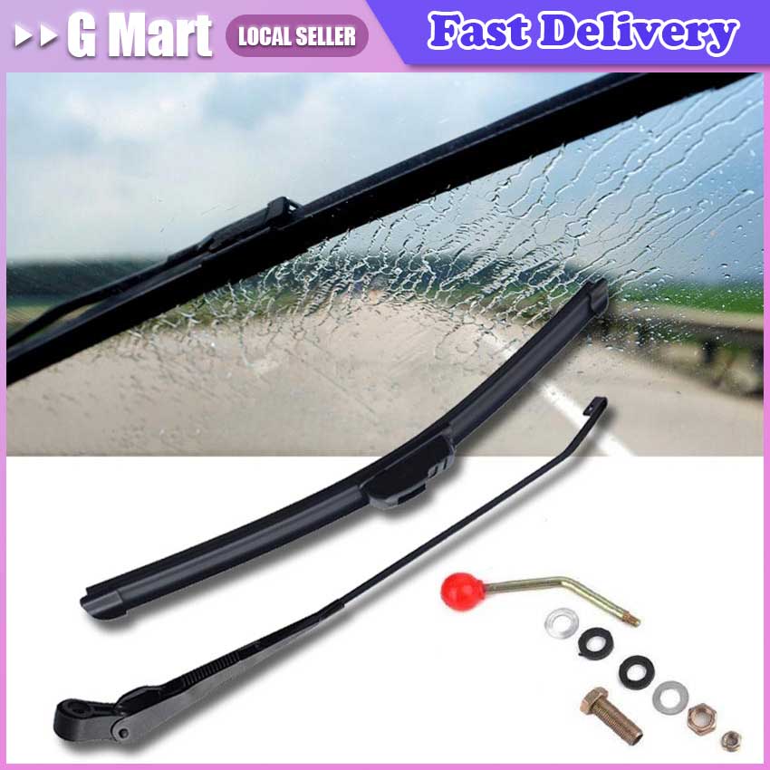 Universal UTV Manual Hand Operated Windshield Wipers Rubber Blade Kit Auto  Replacement Parts Windscreen Wipers No Scratch