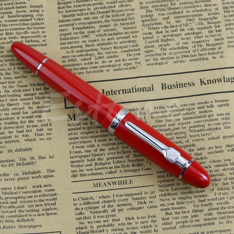 Deluxe Steel Jinhao 159 Blue And Silver Trim Medium Nib Smooth Fountain Pen