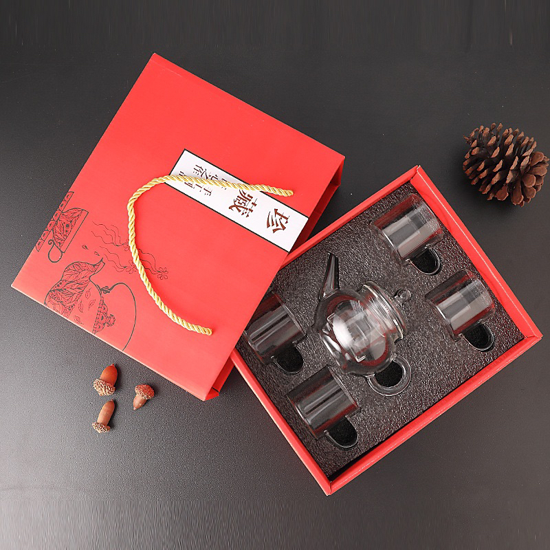 Ấm chén thuỷ tinh , bộ ấm chén thuỷ tinh trà hoa Huydecor