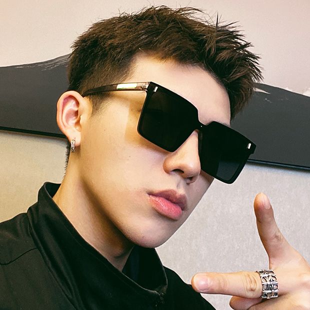 Sunglasses male crnaira-glasses râmphiên the Korean rimmed square anti-ultraviolet glasses, driving glasses, driving sunglasses, polarized sunglasses