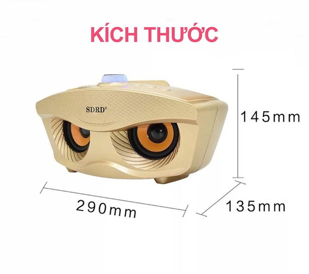 [KÈM 2 MIC ]  Loa Karaoke Bluetooth hình mắt cú SD-306 "Tặng 2 Mic hát " - Karaoke không dây ẤN TƯỢNG với thiết kế mắt cú cực ngầu