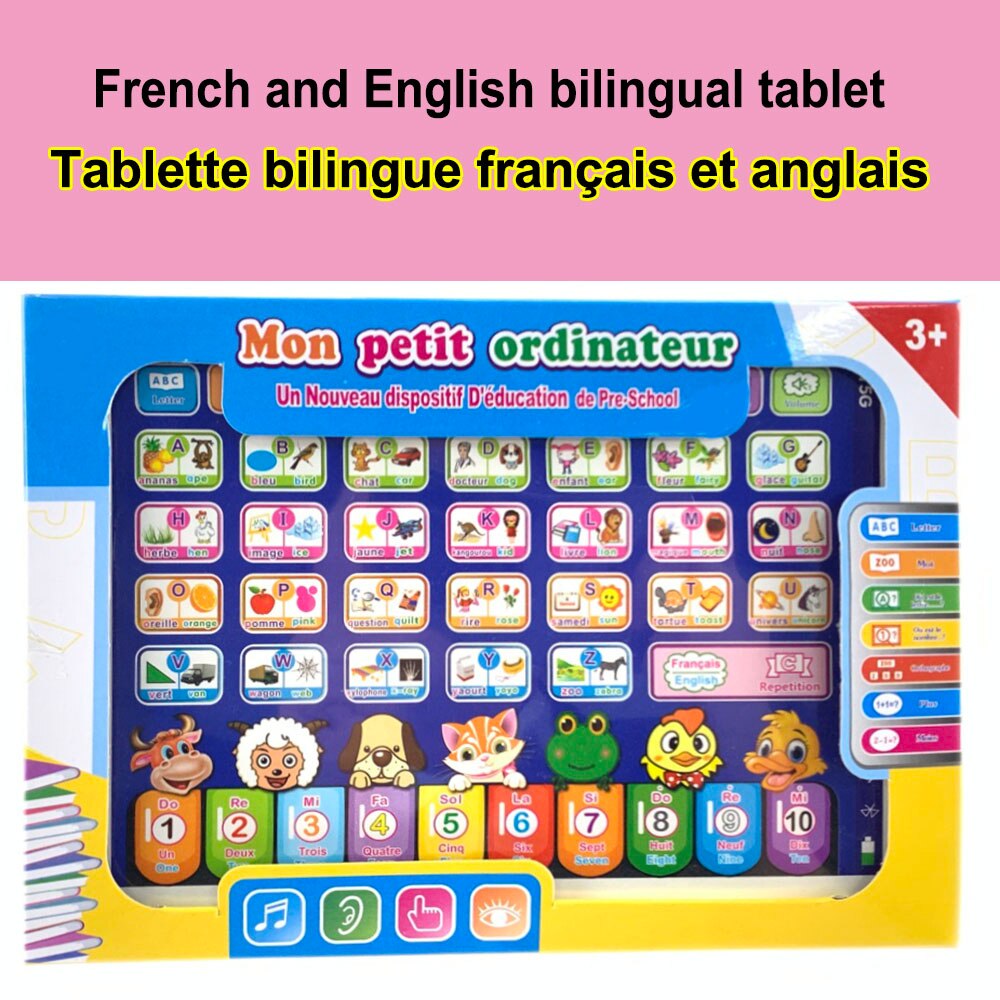 Learning Machine Tablet Interactive Play Pad Kids Language Learning Toy Laptop Pad Learning Educational Toys For Children Gift
