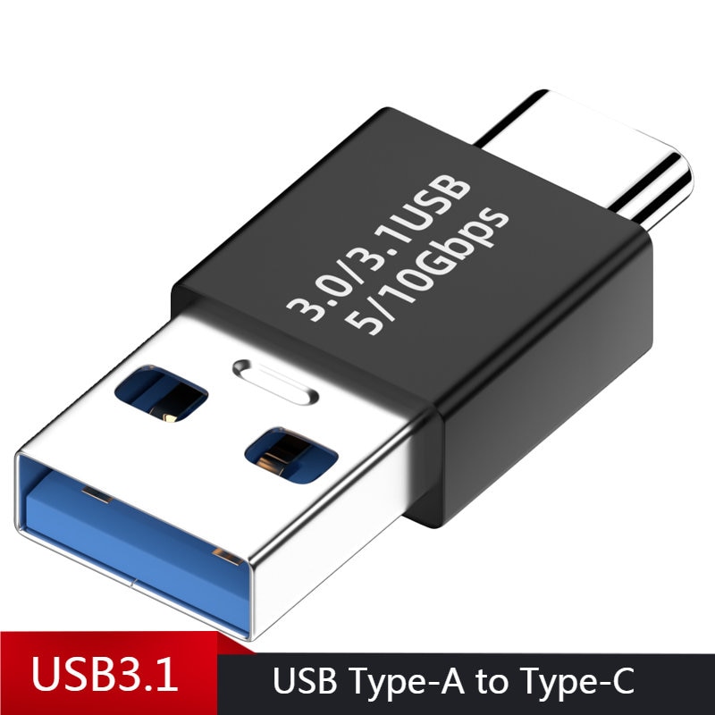 2pcs/lot type-c to usb adapter usb 3.1 type a male to type c male connector converter 10 gbps type-c charging data transfer