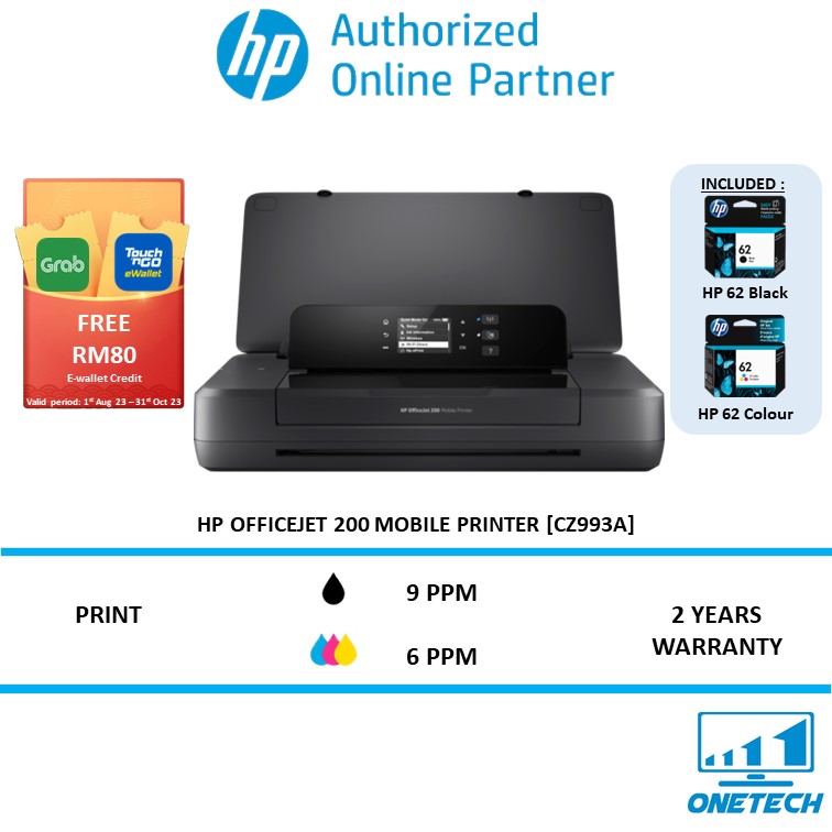 HP OfficeJet 200 250 Mobile Printer (CZ993A) Years Warranty [Free  Touch N Go RM80] Lazada