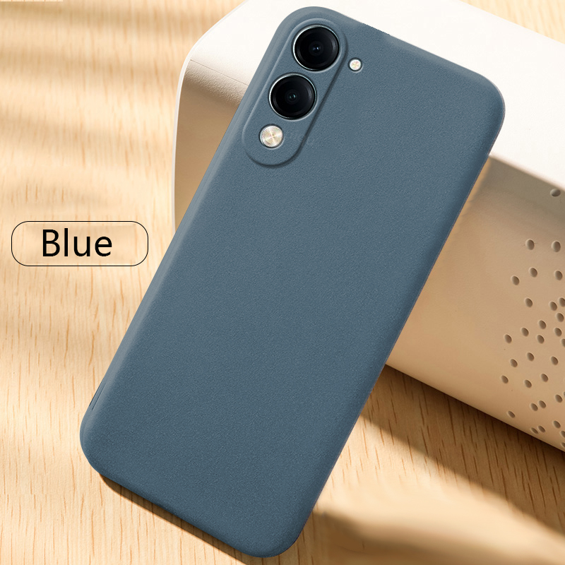 Biruiqu For VIVO Y04/Y19e/Y19 5G Shockproof Anti Slip Soft TPU Sandstone Matte Back Case Cover.