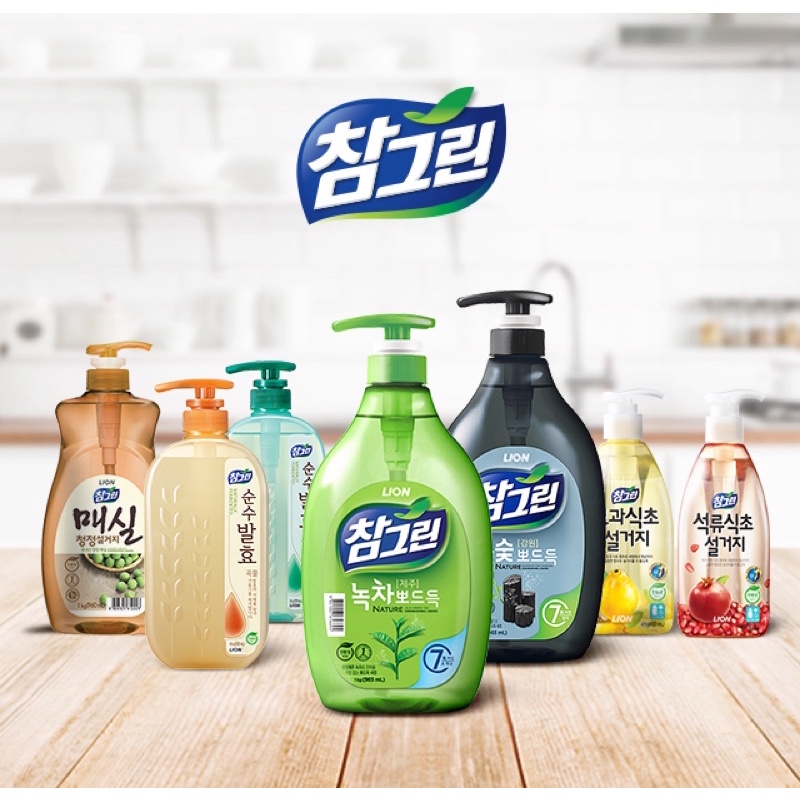 Nước rửa chén bát hữu cơ cho bé hàn quốc chiết xuất trà xanh lion organic green tea dishwashing liquid