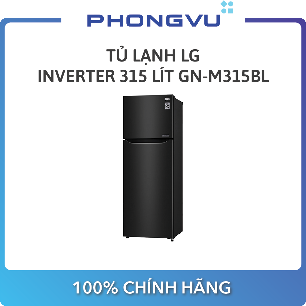 Tủ lạnh LG Inverter 315 lít GN-M315BL - Bảo hành 24 tháng - Miễn phí giao hàng HN & TPHCM