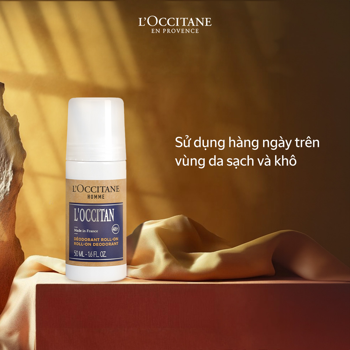 Lăn Khử Mùi Hương Gỗ Bách Xù L'OCCITANE Roll-On Deodorant 50ml