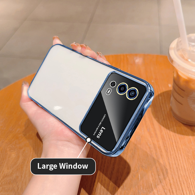 Clear Plating Phone Case For OPPO A55 4G Case OPPOA55 Transparent Shockproof With Camera Protection Soft Cover