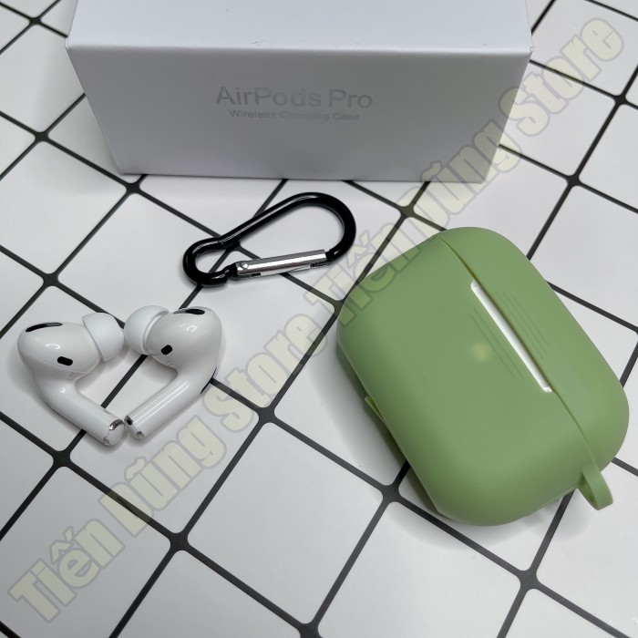 Case Airpod Pro - Ốp Airpod Pro - Trơn nhiều màu ( kèm móc sắt )