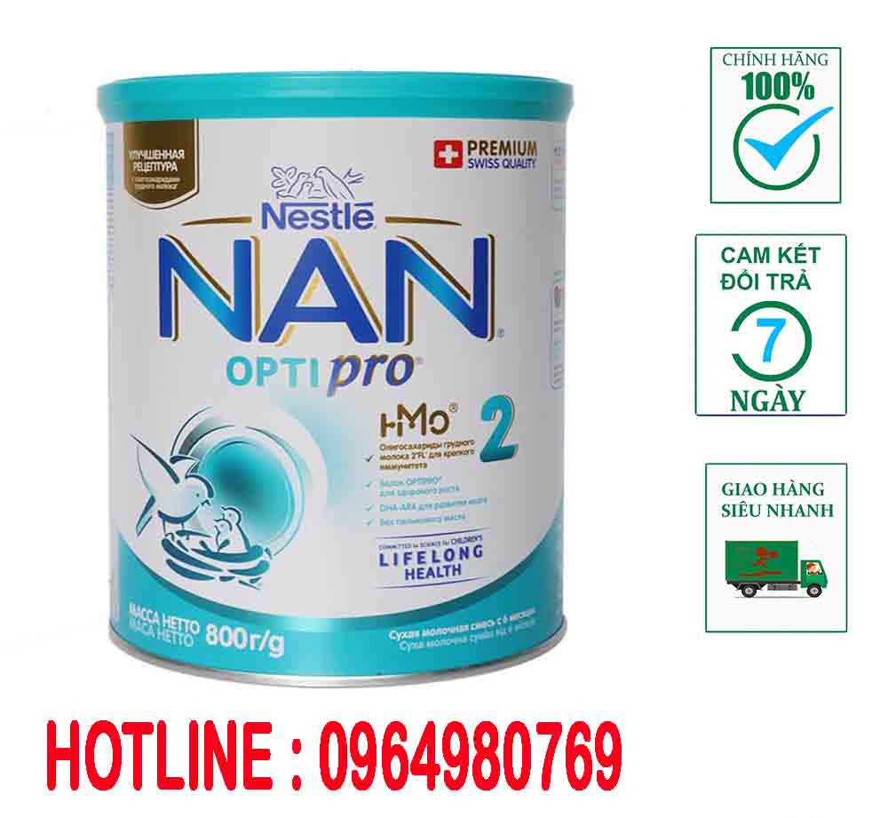 Sữa NAN NGA Số 2 800G OPTIPRO (trẻ từ 6-12 tháng)