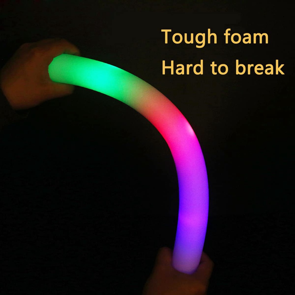10Pcs LED Foam Sticks Light Up Stick Party Favors with 3 Modes Colorful  Flashing, Glow in the Dark Party Supplies for Wedding, Party, Raves,  Concert