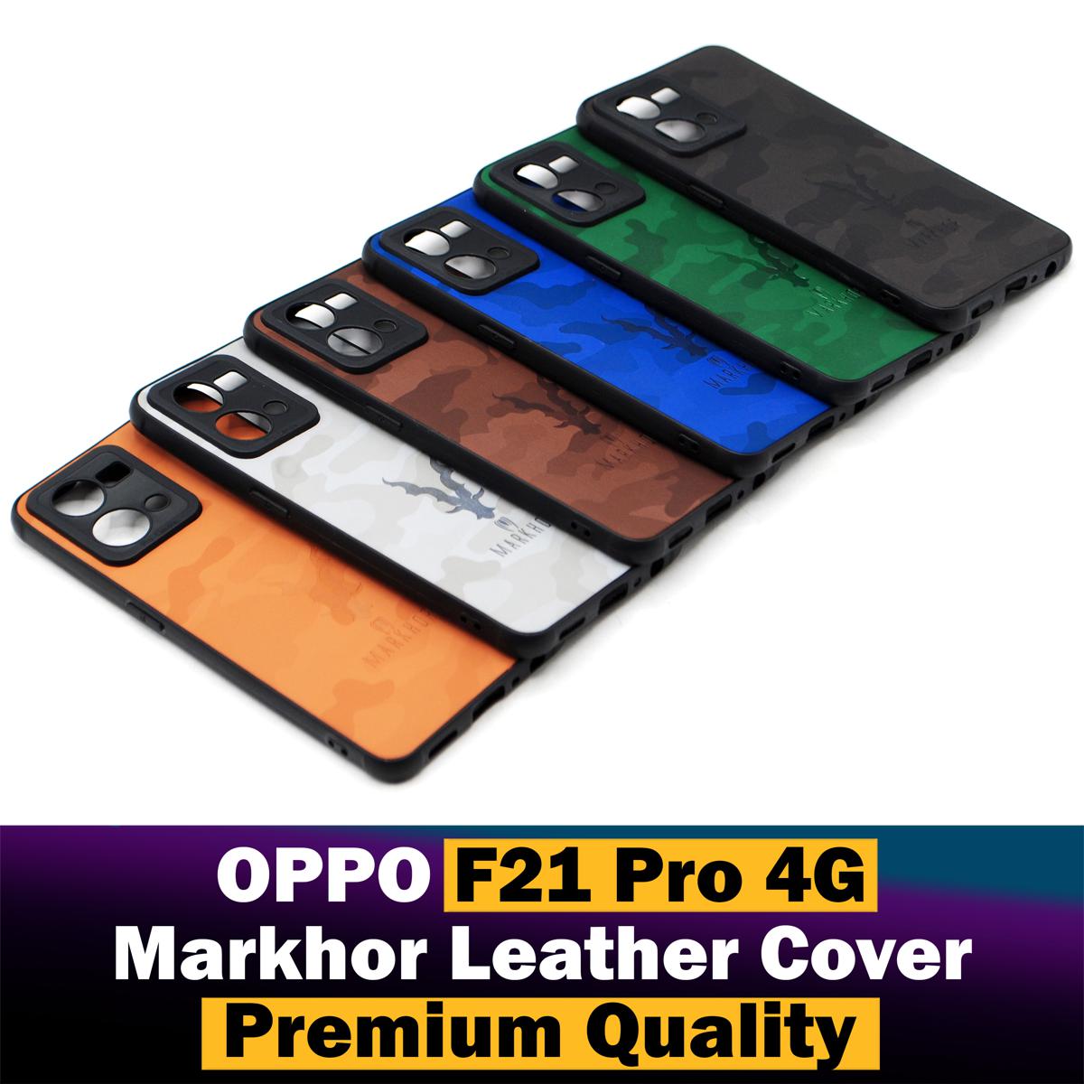 Oppo F21 Pro 4G Back Cover Premium Quality Soft Leather Markhor Style Case For Oppo F21 Pro 4G