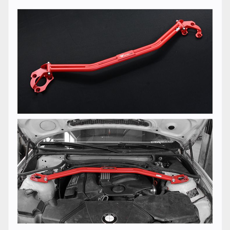 For BMW 3 Series E46318 N42 N46 E46 only for V4 Front Upper Strut Bar Front Up Strut Brace Strut
