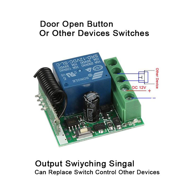 Qiachip%20433mhz%20Dc%2012v%201ch%20Rf%20Relay%20Module%20Wireless%20Remote%20Control%20Switch%20Smart%20Home%20Controller%20For%20Gate%20Door%20-%20Image%206
