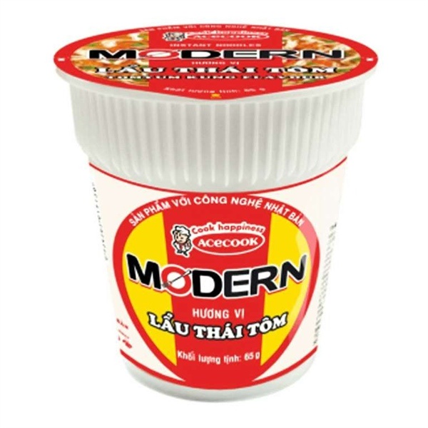 Mì Modern lẩu Thái tôm ly 65g, Mì ly Acecook