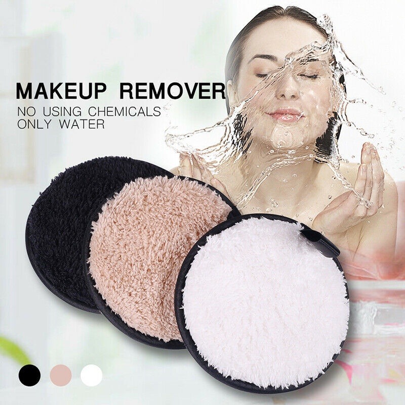 HOT Microfiber Cleansing Cloth Pads Face Cleaner Makeup Remover Towel Plush puff