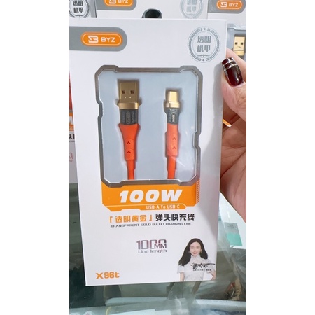 cáp sạc nhanh 100w dây chống rối. siêu bền