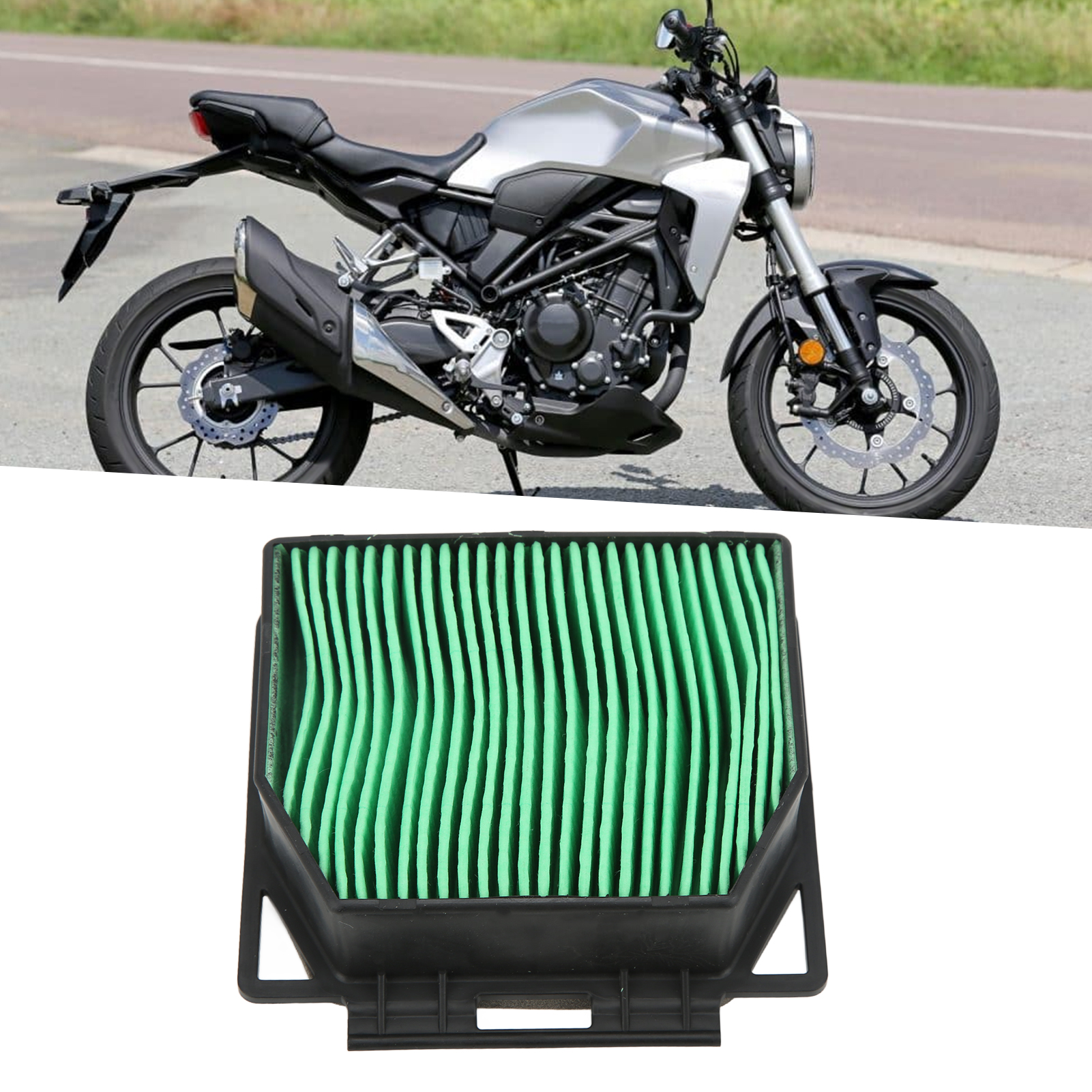 Engine Air Filter Long Lasting Large Filtering Area Air Filter Element for Motorcycle Accessories