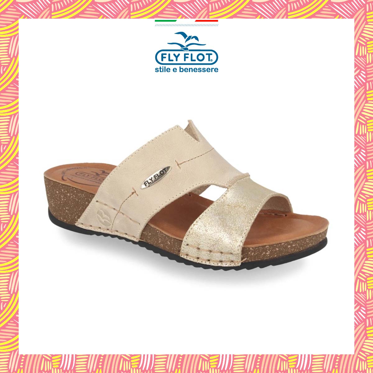 fly flot leather slippers