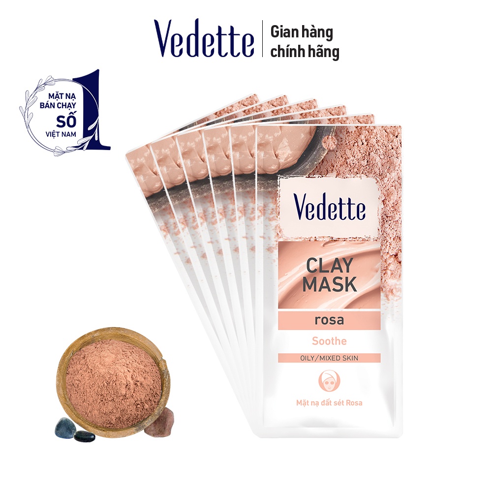 Mặt nạ đất sét Vedette Rosa 12g MNDS-RS-GG0012